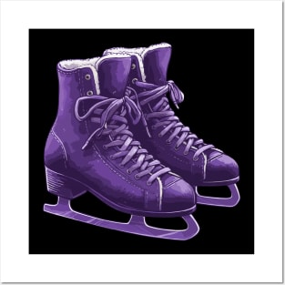 Violet Ice Skating Boots Posters and Art